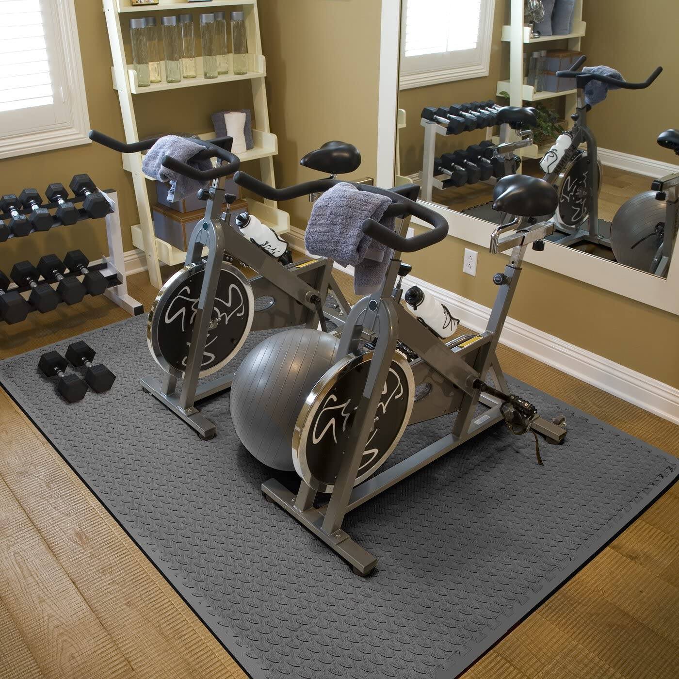 Angle. Sorbus - Sorbus 24 Sq Ft EVA Foam Interlocking Exercise Mat, 6-Tile - Gray.