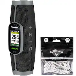 Izzo - Swami Groove Golf GPS Speaker Bundle w/ Performance Plastic Golf Tees