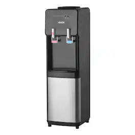 VEVOR - Top Loading Water Cooler Dispenser, Hot and Cold Water Dispenser for 3 or 5 Gallons Bottles,Child Security Lock - Black