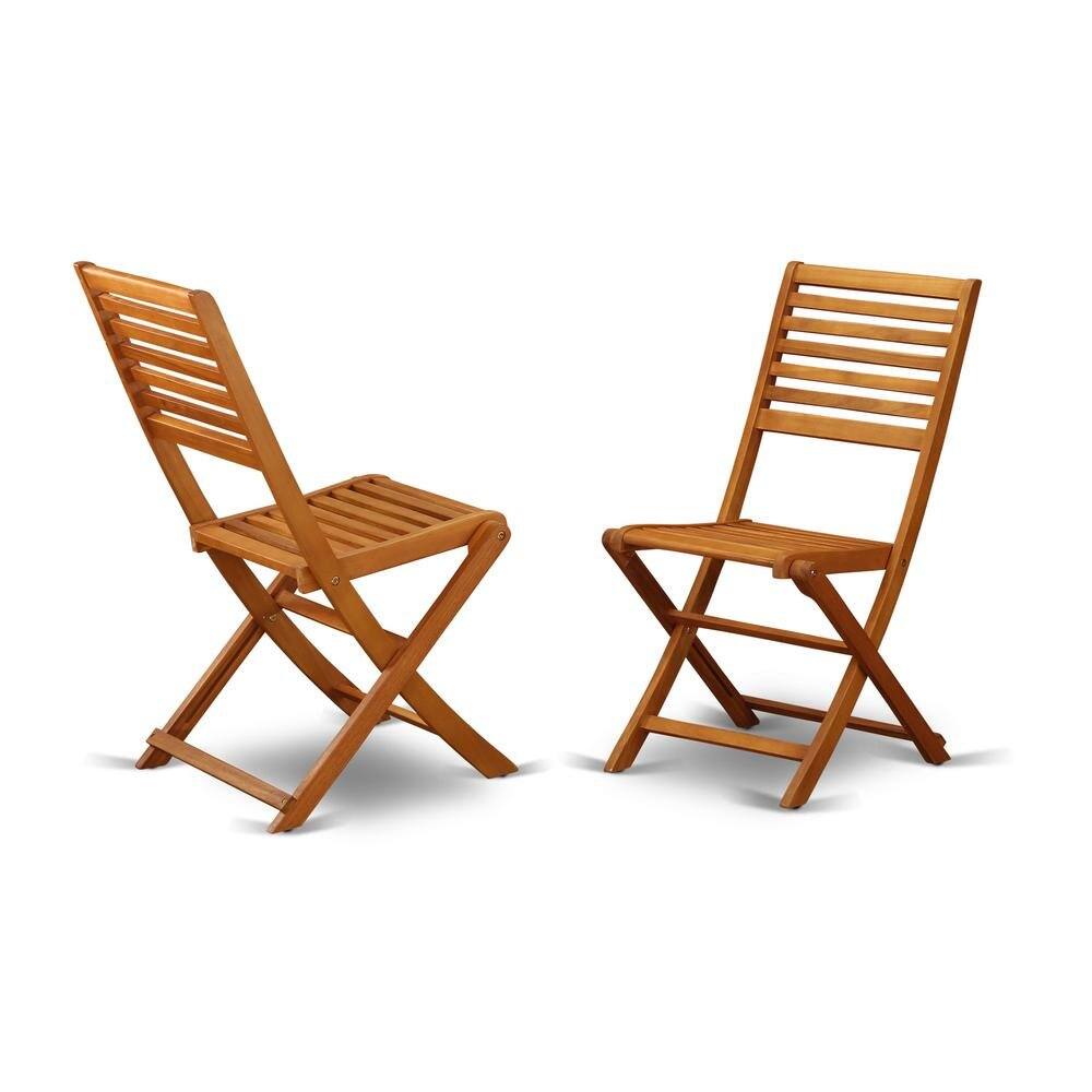 Angle. Outdoor Escape - Oil-Finish Wooden Patio Dining Table Set with 4 Outdoor Chairs - Brown.