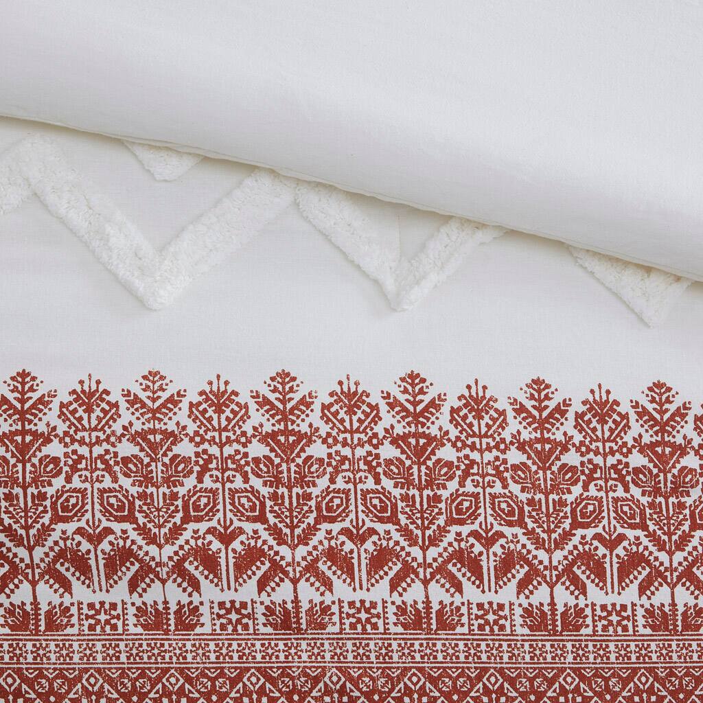 Alt View 5. Gracie Mills - Gracie Mills Robbins Chenille Tufted 3-Piece Cotton Duvet Cover Set - Auburn.