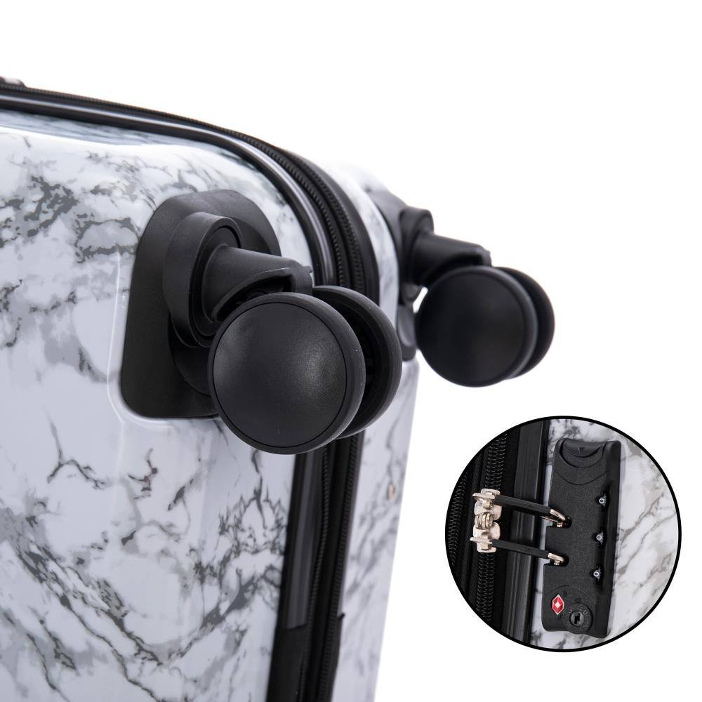 Alt View 2. BreeBe - 3-Piece Luggage Set 20/24/28", PC Hard Shell Suitcases with Universal Wheels, Password Lock, Large Capacity & Easy Carry - White,Gray.