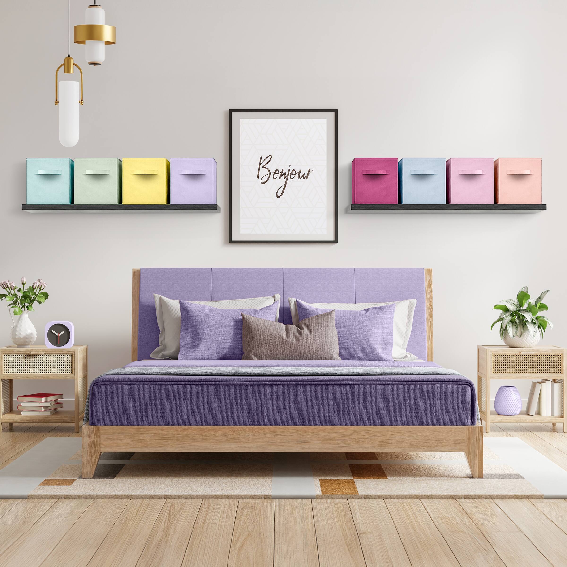 Alt View 2. Sorbus - Sorbus Fabric Storage Cubes - 8 Foldable Storage Bins for Organizing Pantry, Cubbies, Toy Box - Clothes Storage - Multi Pastel.