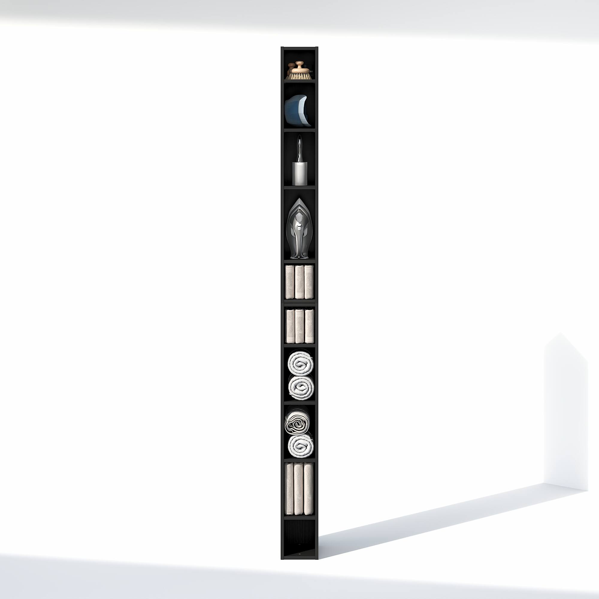 Alt View 4. Furinno - FULDA Closet Organizers and Storage, Adjustable Storage Organizer, Stackable Closet Storage, 6-In, for Closet, Bedroom - Blackwood.