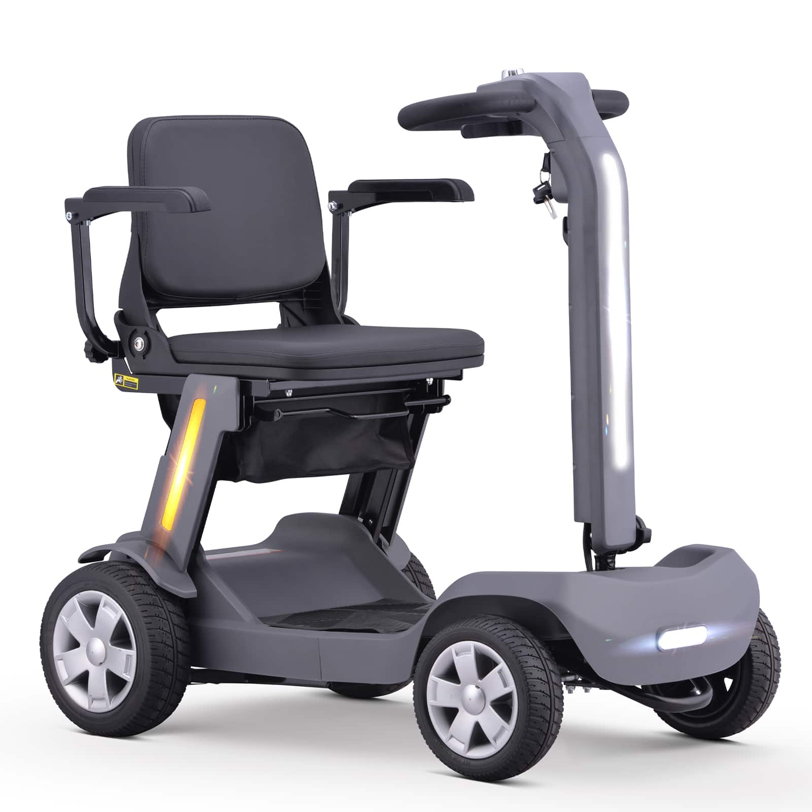 Hover Heart - 4-Wheel Foldable Electric Travel Scooter for Adults, Compact Portable Design with 15 Mile Range and 300 lbs Capacity - Gray price history on PriceWatchPro