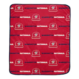Pegasus - Washington Nationals 60" x 72" Repeat Logo Wordmark Ultra Soft Blanket - Multicolor