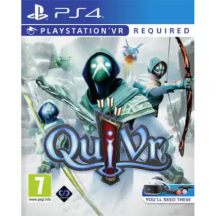 PS4 PLAYSTATION VR REQUIRED
QuiVR
7
80
www.pegi.info
YOU'LL NEED THESE - E10+ (Everyone 10+)