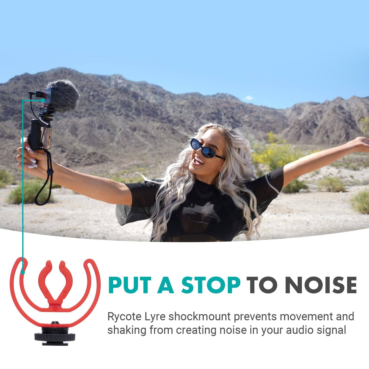 PUT A STOP TO NOISE

Rycote Lyre shockmount prevents movement and shaking from creating noise in your audio signal
