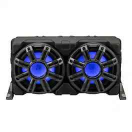 KICKER - 51MWLE104 10” Loaded Marine Subwoofer Enclosure - Black