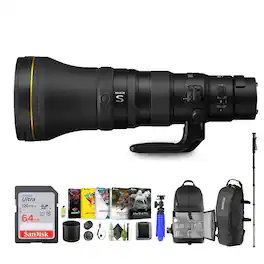NIKKOR Z 800mm f/6.3 VR S Super-Telephoto Lens for Nikon Z-Series Mirrorless - Bundle - Black