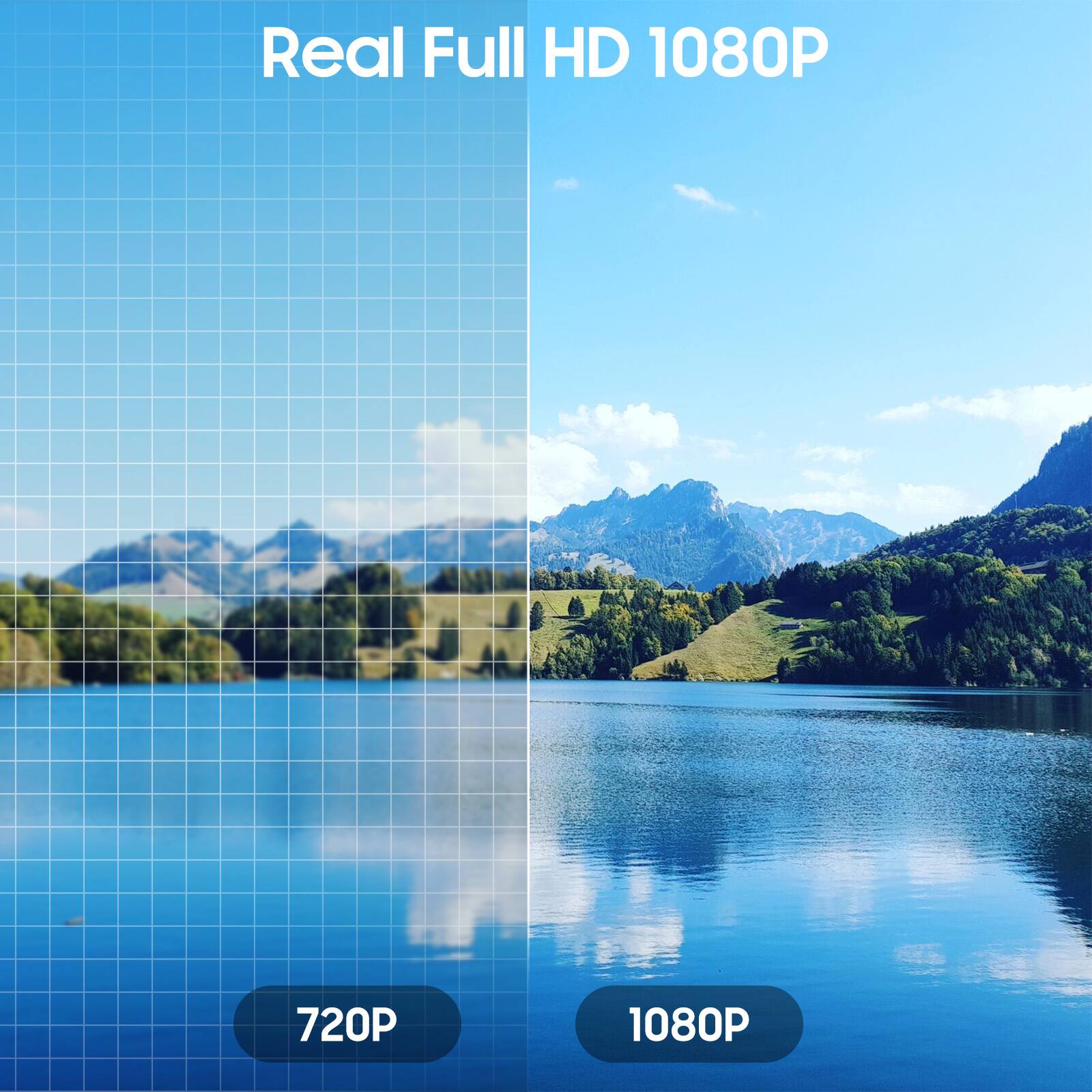 Real Full HD 1080P

720P 1080P