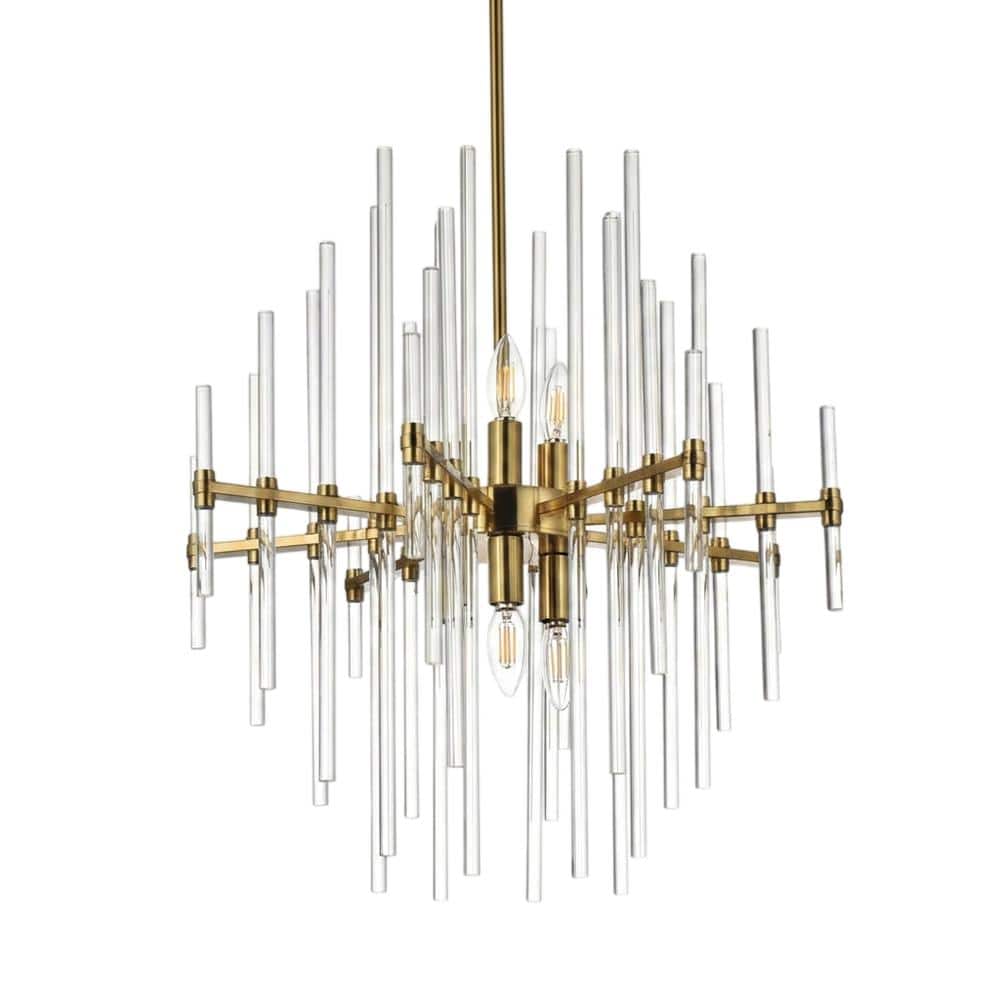 Elegant Lighting - Sienna 23 inch crystal rod pendant in - Gold price history on PriceWatchPro
