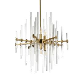 Elegant Lighting - Sienna 23 inch crystal rod pendant in - Gold