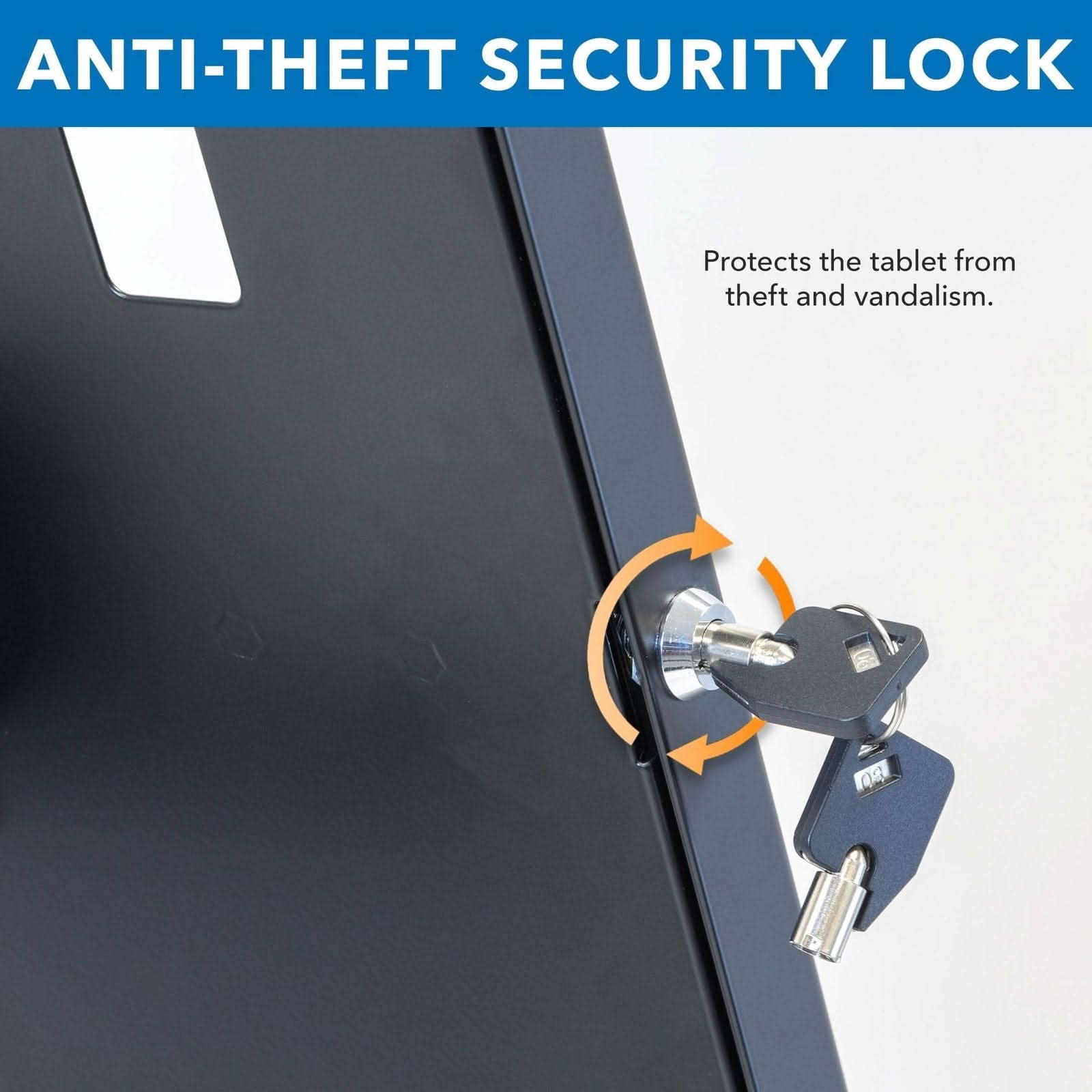 ANTI-THEFT SECURITY LOCK

Protects the tablet from theft and vandalism.