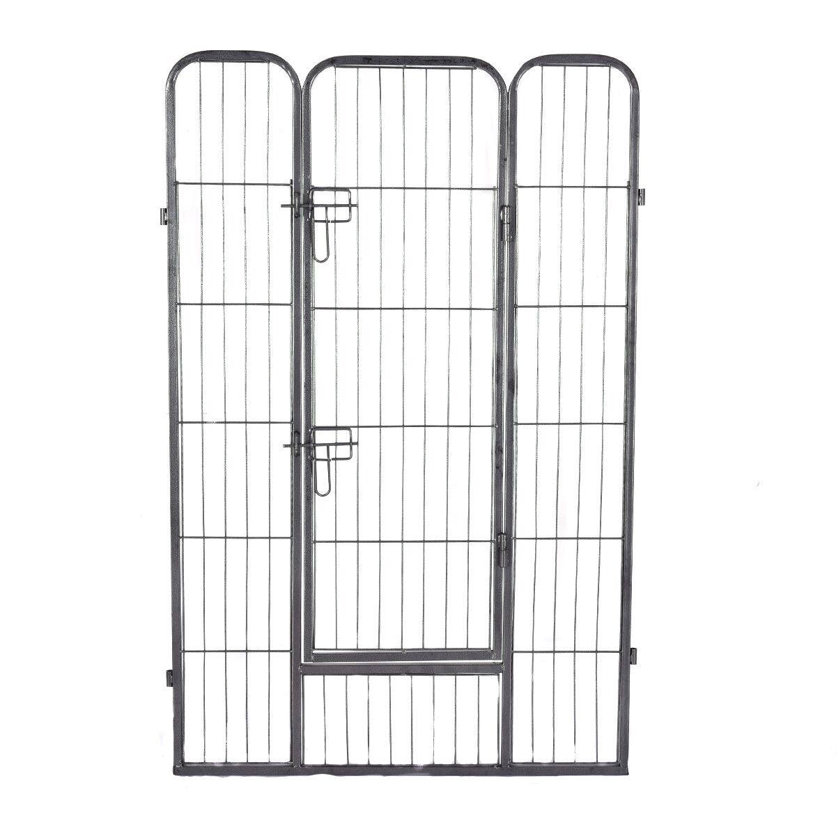 Alt View 5. Gymax - Gymax 40'' 8 Panel Pet Puppy Dog Playpen Door Exercise Kennel Fence Metal.