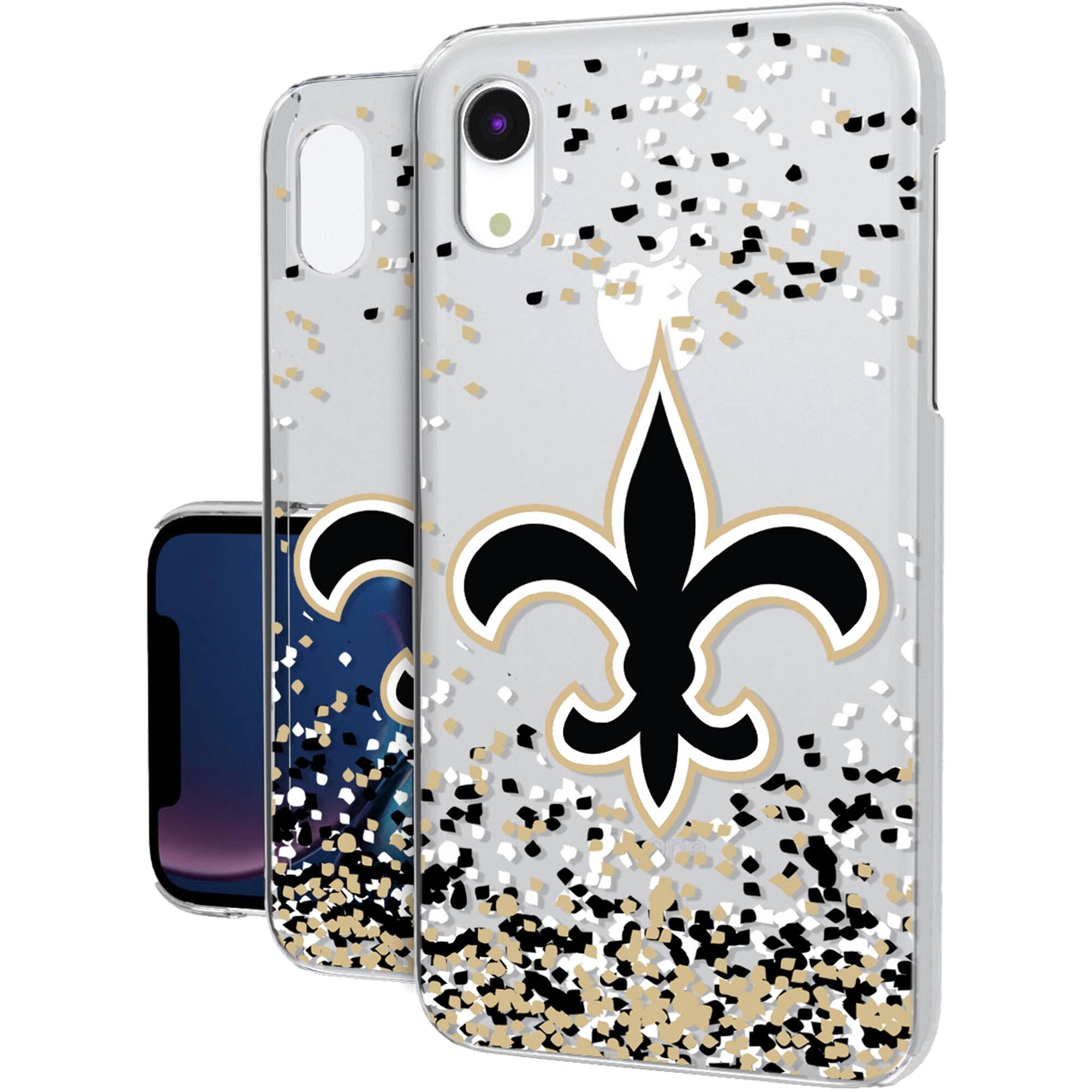 Keyscaper - NFL - New Orleans Saints iPhone Clear Case with Confetti Design - 15 - Multicolor price history on PriceWatchPro