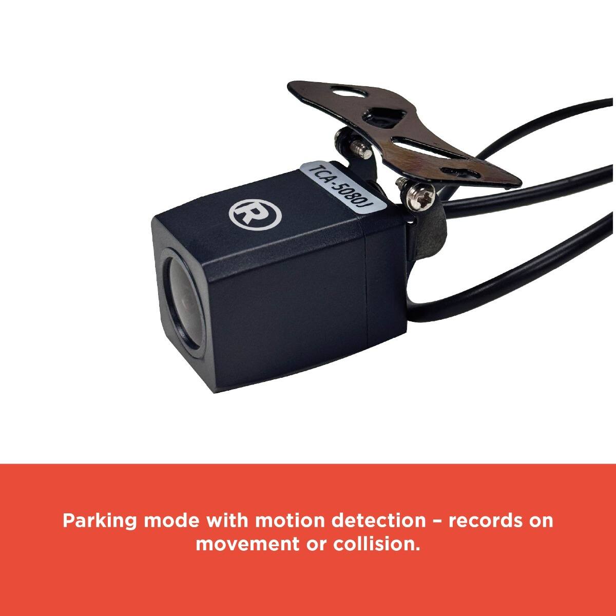 Parking mode with motion detection – records on movement or collision.