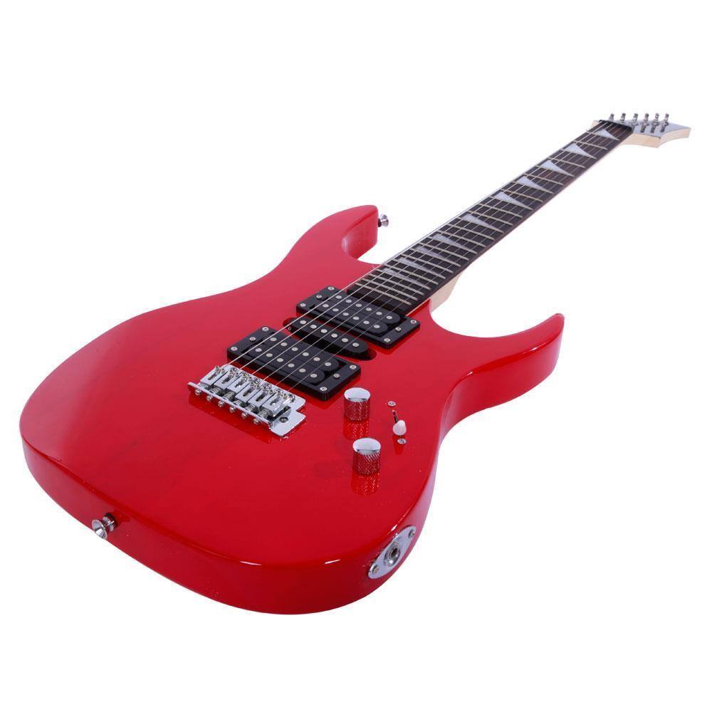 Left. Winado - 170 Style Electric Guitar Beginner Kit 39 Inch Full Size 6 String Red with Bag School Band For Gift.