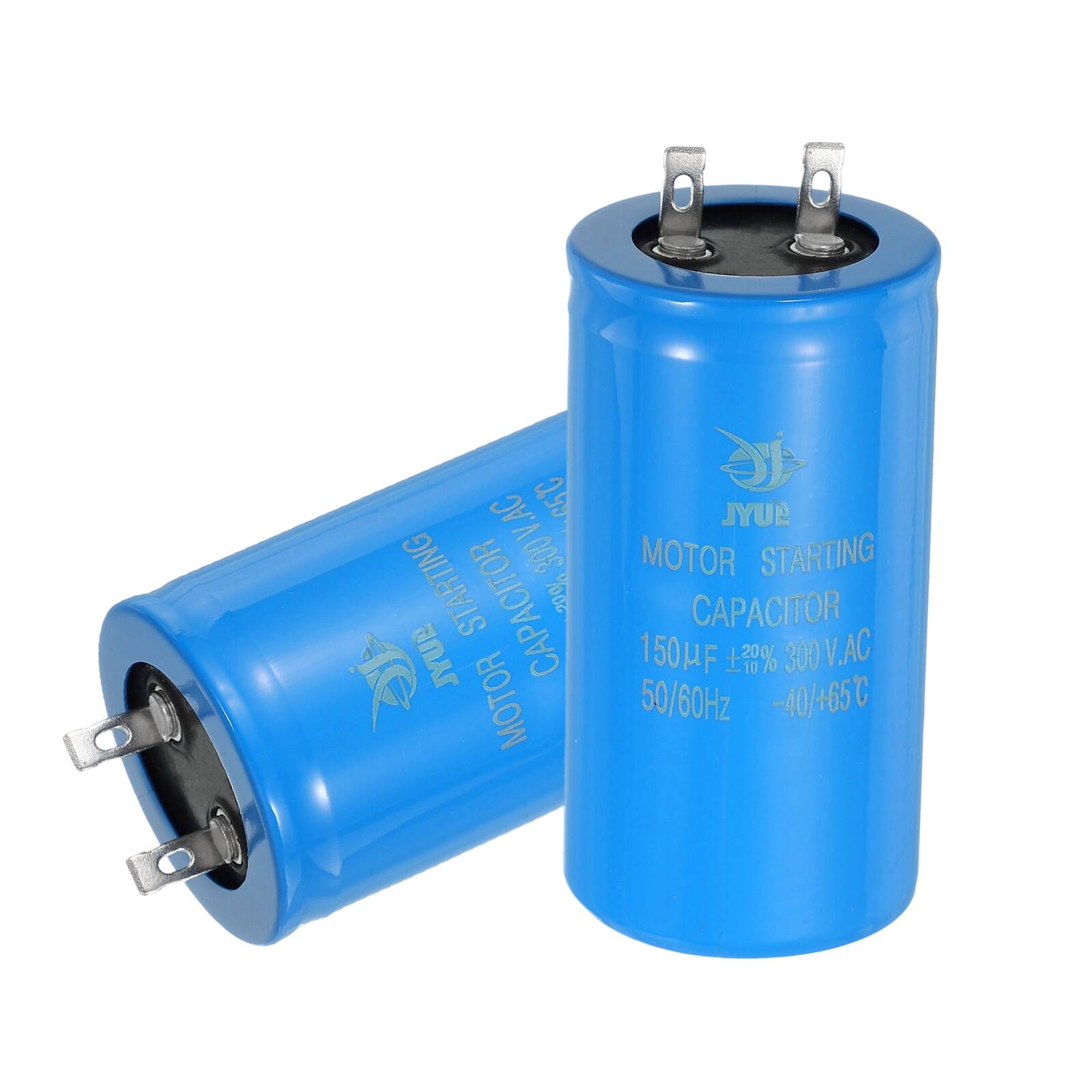 V.AC 5C V 300 STARTING CAPACITOR 20% JYUP MOTOR e SUYL MOTOR STARTING CAPACITOR 150µF 30% 300 300V.AC 50/60Hz -40/+65°C