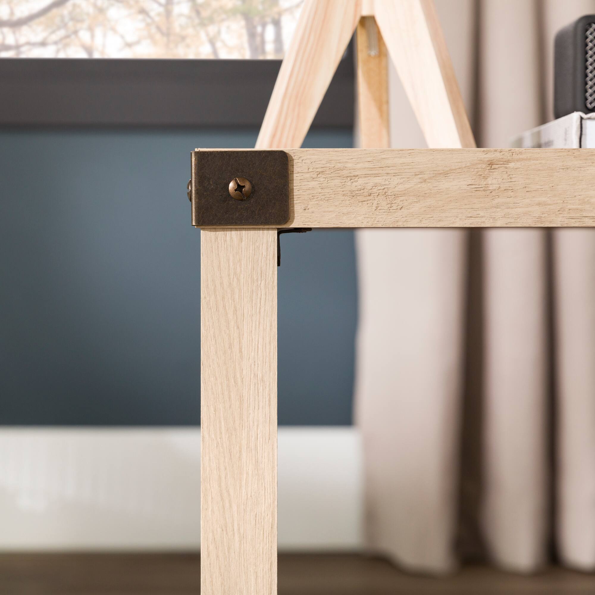 Alt View 17. Walker Edison - Farmhouse Metal Accent Side Table - White Oak.