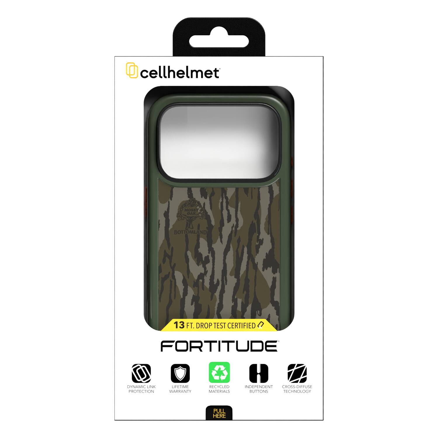 cellhelmet  
MOSE DAA BOTTOMLAND  
13 FT. DROP TEST CERTIFIED  
FORTITUDE  
DYNAMIC LINK PROTECTION  
LIFETIME WARRANTY  
RECYCLED MATERIALS  
INDEPENDENT CROSS-DIFFUSE BUTTONS  
TECHNOLOGY  
PULL HERE