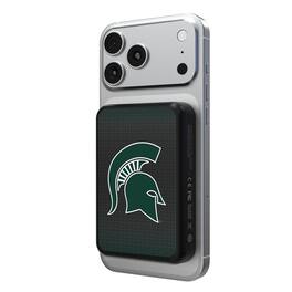 Keyscaper - Michigan State Spartans Wireless Magnetic Power Bank - Black