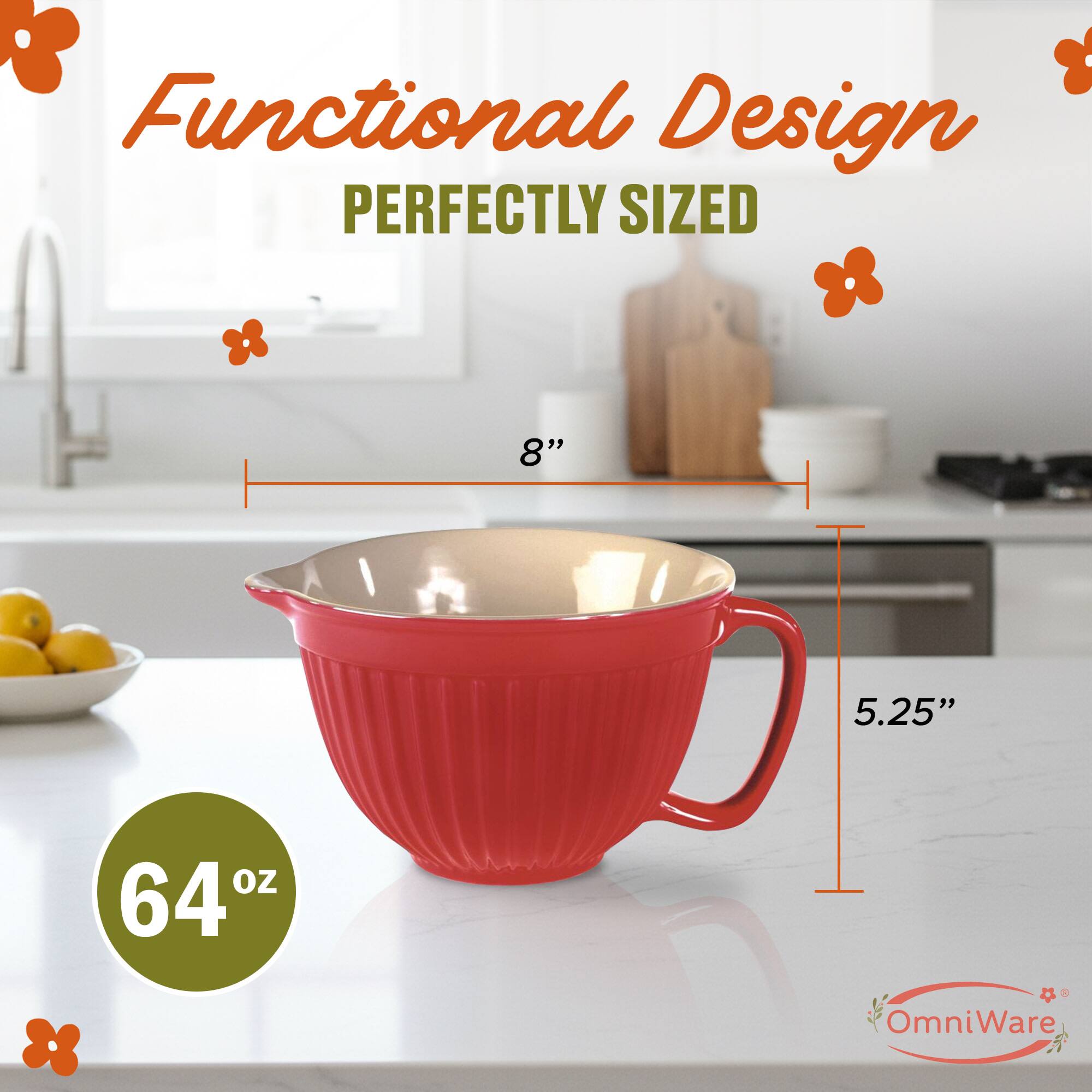 Functional Design PERFECTLY SIZED 8" 5.25" 64 oz OmniWare