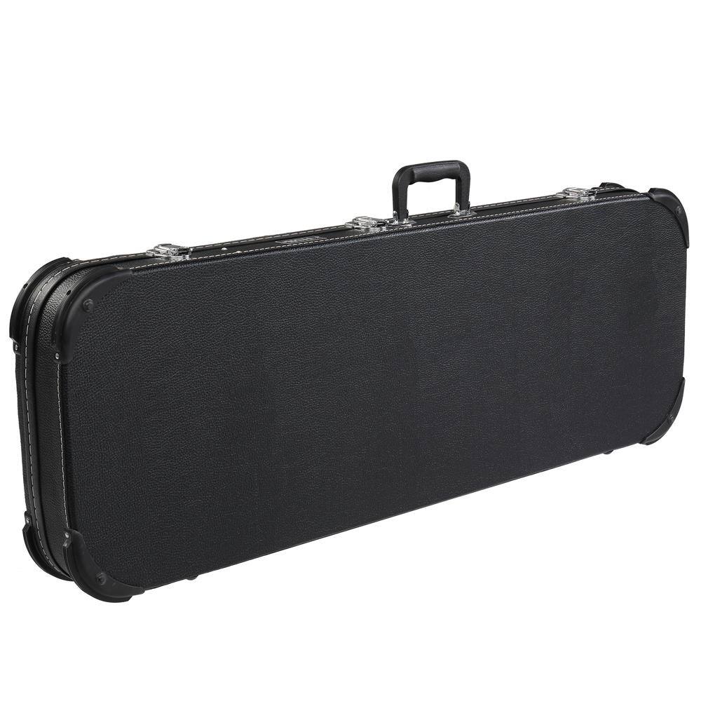 Front. Winado - Electric Hard-Shell Case for GST GTL 170 SG Guitar Rectangular Case Black.