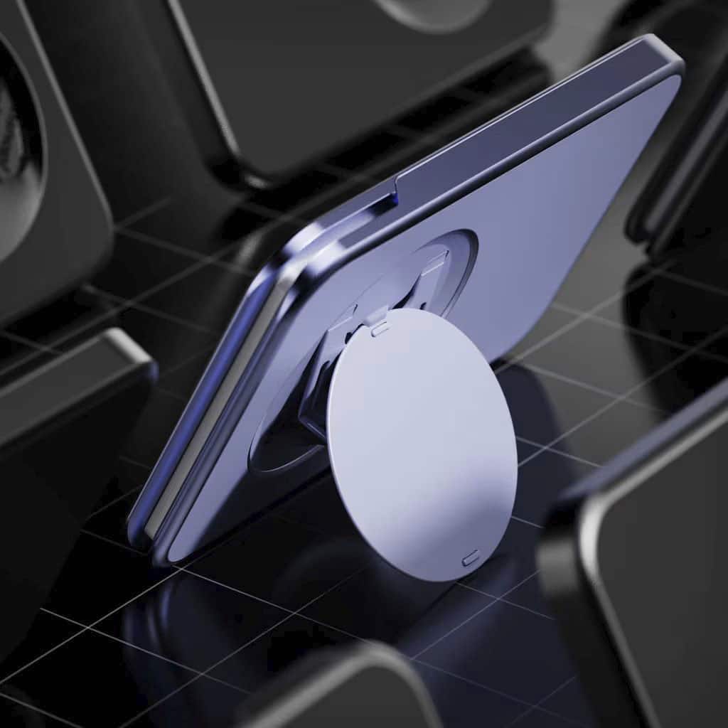 Alt View 3. OhSnap - Snap Grip MagSafe Wallet - Crushed Orchid.