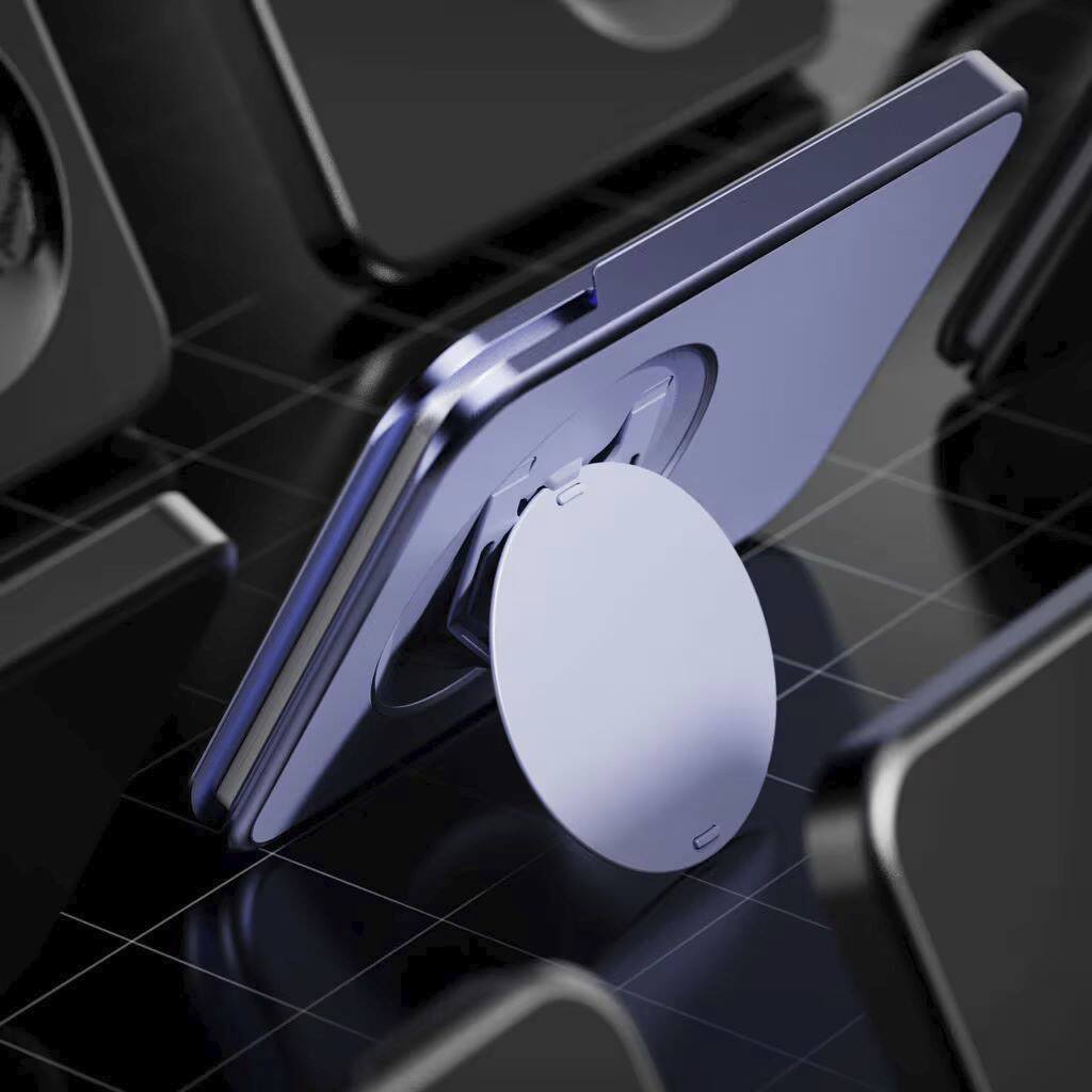 Alt View 3. OhSnap - Snap Grip MagSafe Wallet - Crushed Orchid.