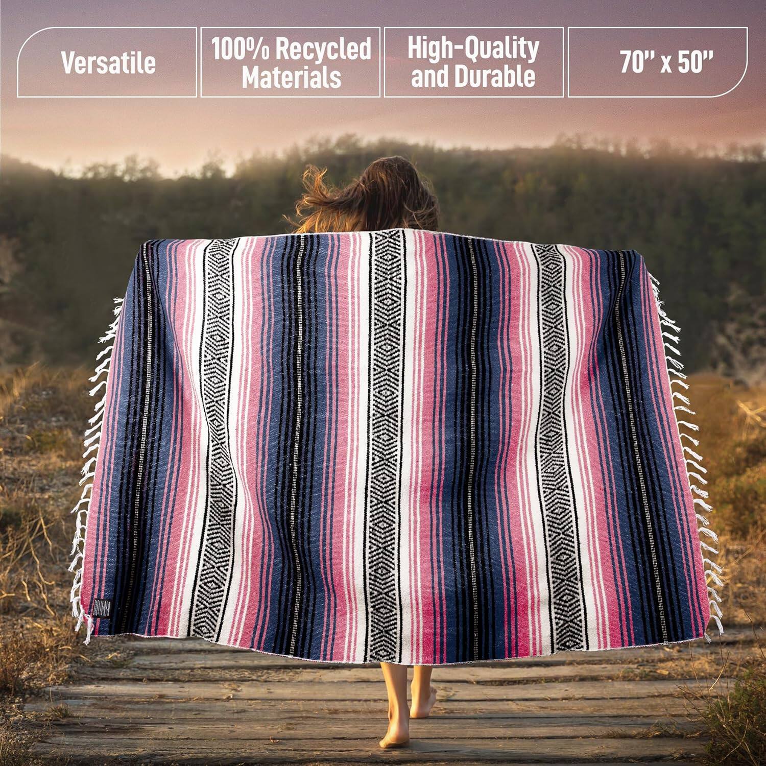 Versatile 100% Recycled High-Quality Materials and Durable 70" x 50"
