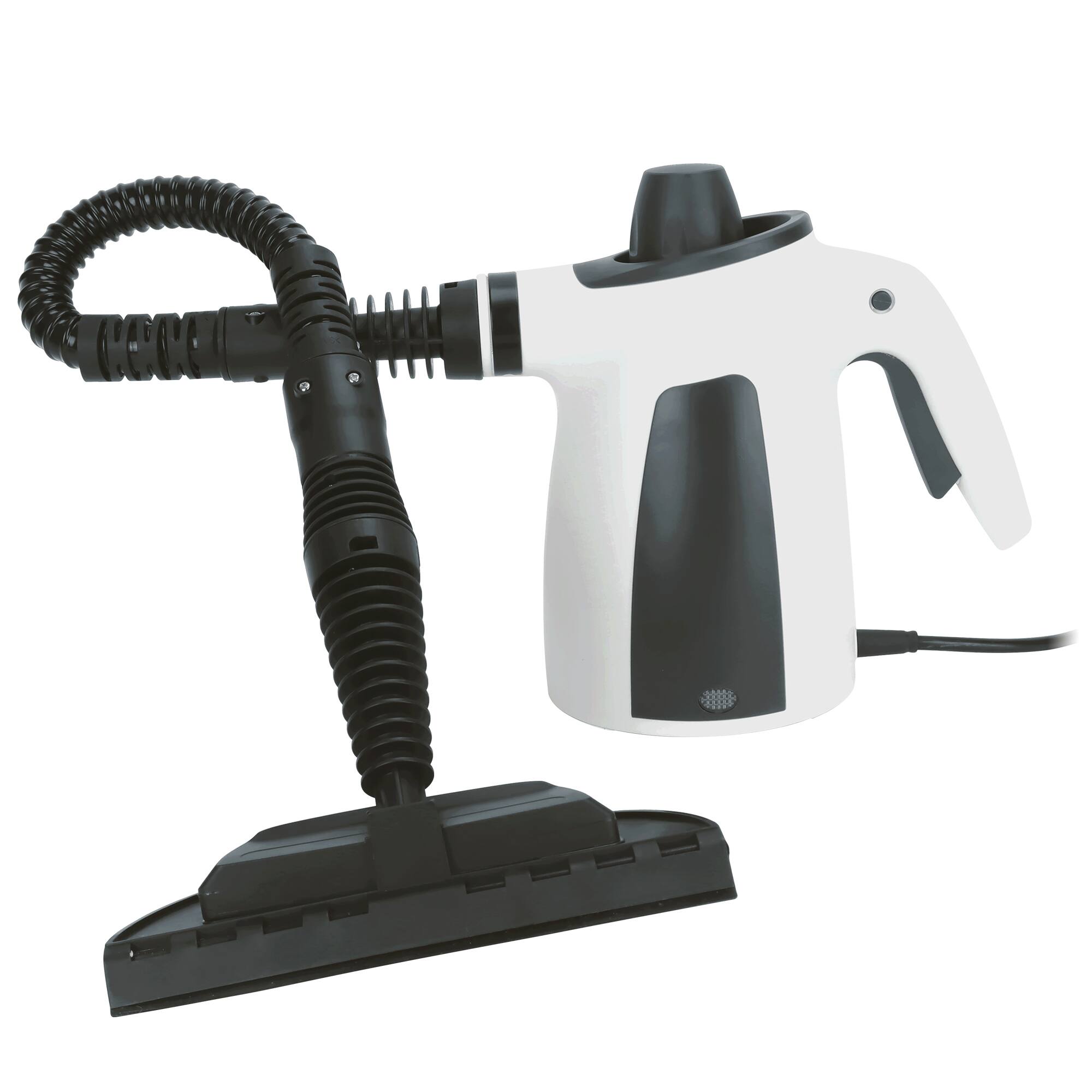 Front. HOM - Handheld Steam Cleaner with 5 Interchangeable Heads, Multipurpose Cleaner For Home Furniture, Carpet, Car Seats - Black.