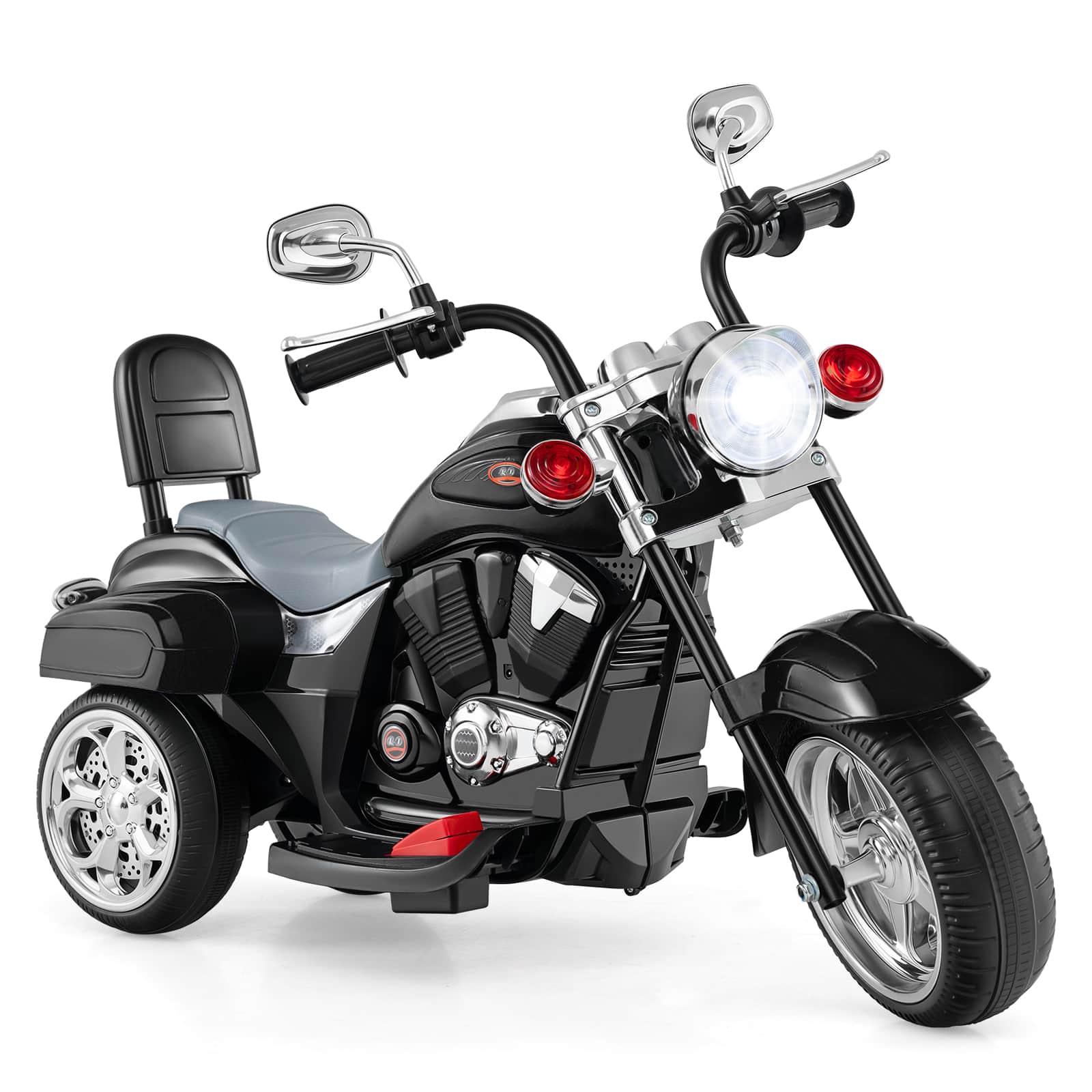 Costway - Kids Motorcycle, 6V Battery Powered 3-Wheel Electric Motorcycle for Kids with Horn - Black price history on PriceWatchPro