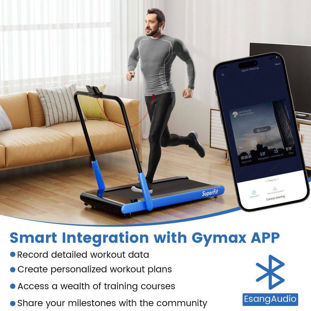 Sure, here is the corrected and grouped text:

---

**Smart Integration with Gymax APP**

- Record detailed workout data
- Create personalized workout plans
- Access a wealth of training courses
- Share your milestones with the community

---

**EsangAudio**