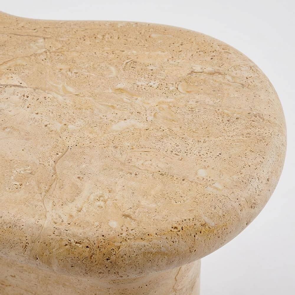 Alt View 1. Outdoor Escape - Outdoor Side Table, Textured Faux Surface, Neutral Finish, Indoor Or Outdoor Use - Gray.