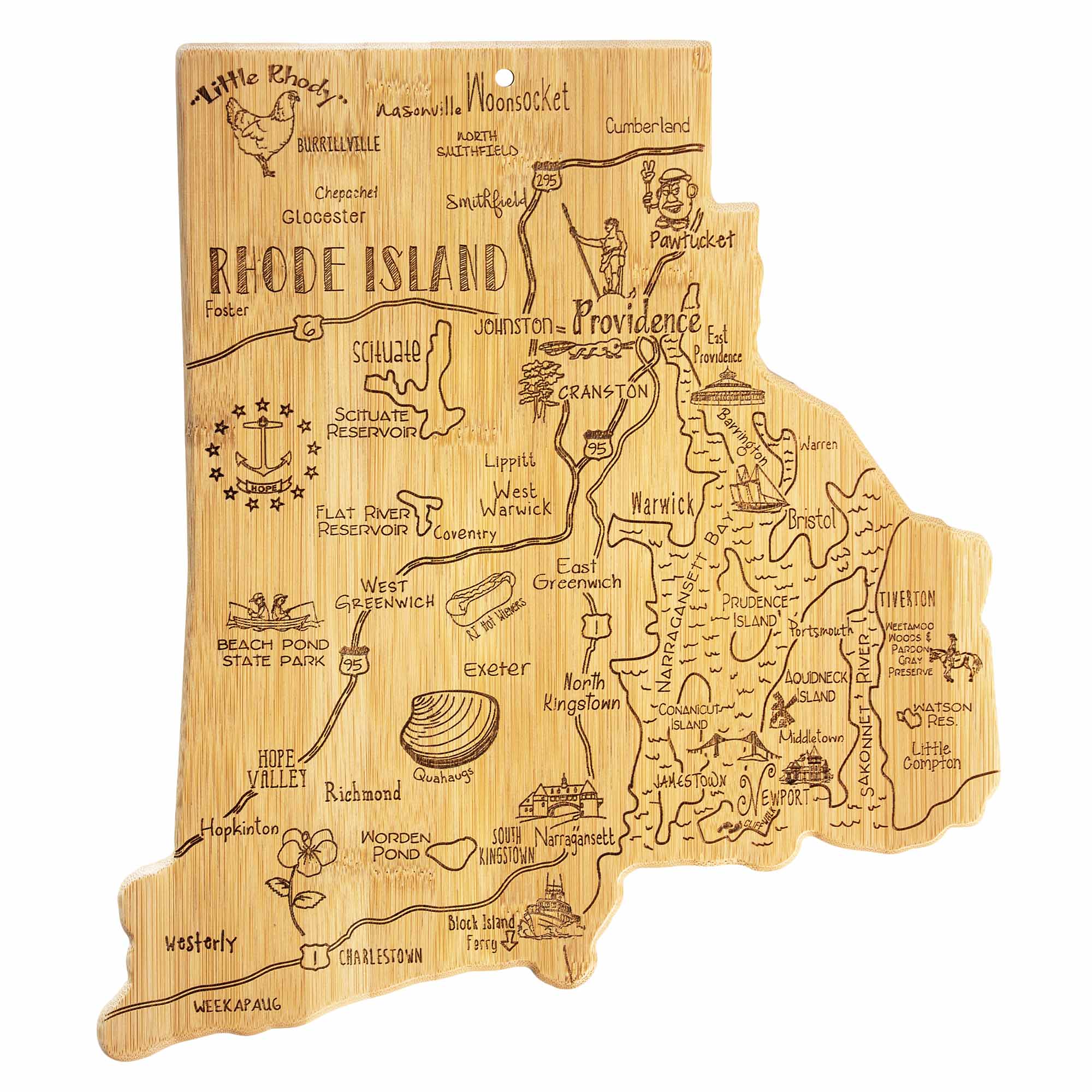 "Totally Bamboo - Destination Rhode Island Cutting Board, 13-3/4"" x 12-1/2""" price history on PriceWatchPro