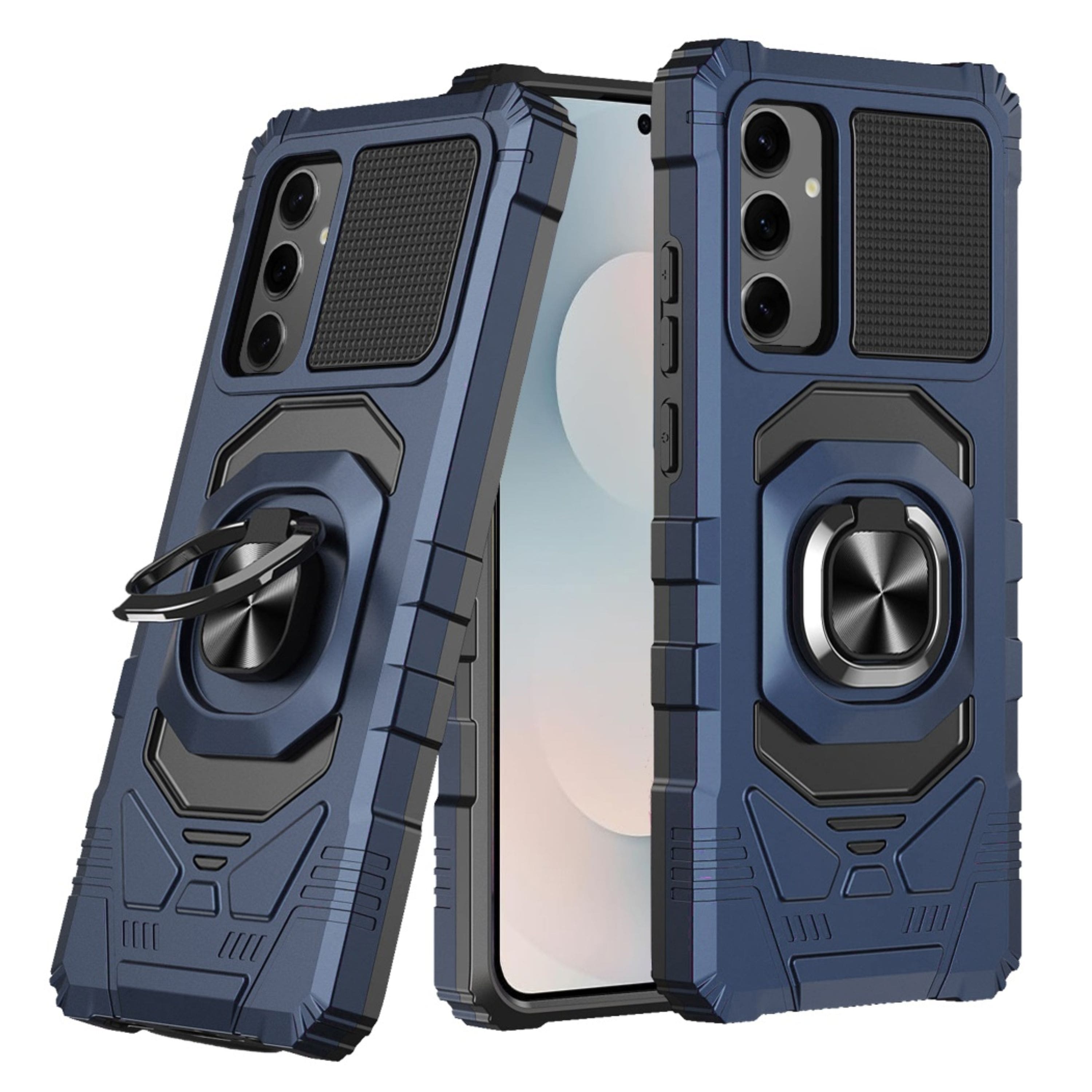 Kitcheniva - Shockproof Dual Layer Phone Case With Ring Stand & Tempered Glass For Samsung Galaxy S26+ - Dark Blue price history on PriceWatchPro