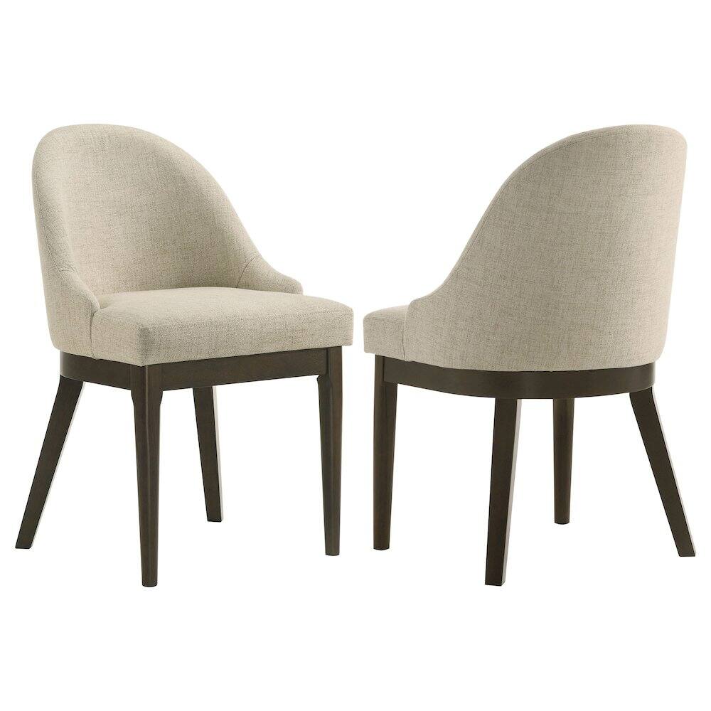 Front. Coaster Co. of America - Reseda Upholstered Dining Side Chair Oatmeal (Set of 2) - Beige.