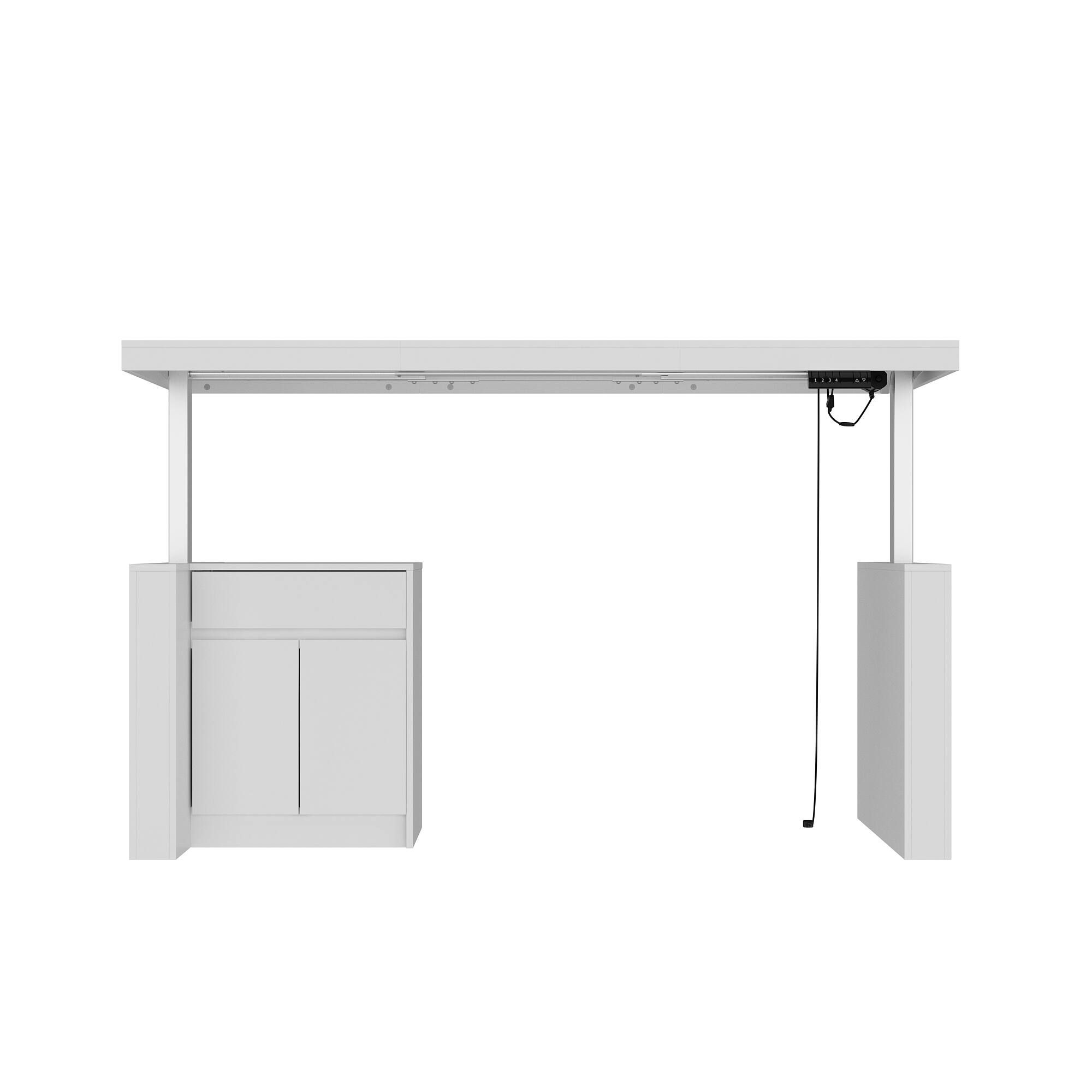 Back. FUFU & GAGA - FUFU&GAGA Electric Height - Adjustable Desk with Storage – Smart Home Office Solution - White.