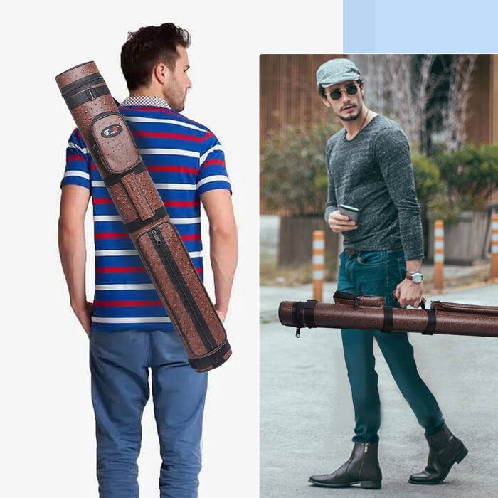 Alt View 3. GSE Games & Sports Expert - 2x2 Oval Hard Billiard Pool Cue Stick Carrying Case, Billiard Cue Case, Billiard Accessories - Brown - Brown.