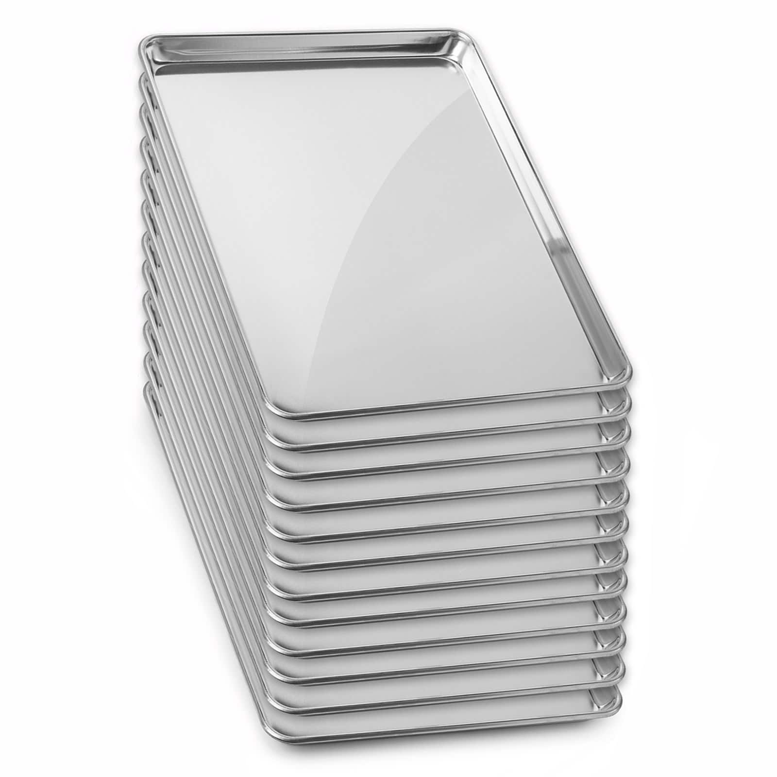 GRIDMANN - 13 x 18-in 12pk - Commercial Aluminum Cookie Sheets - Silver
