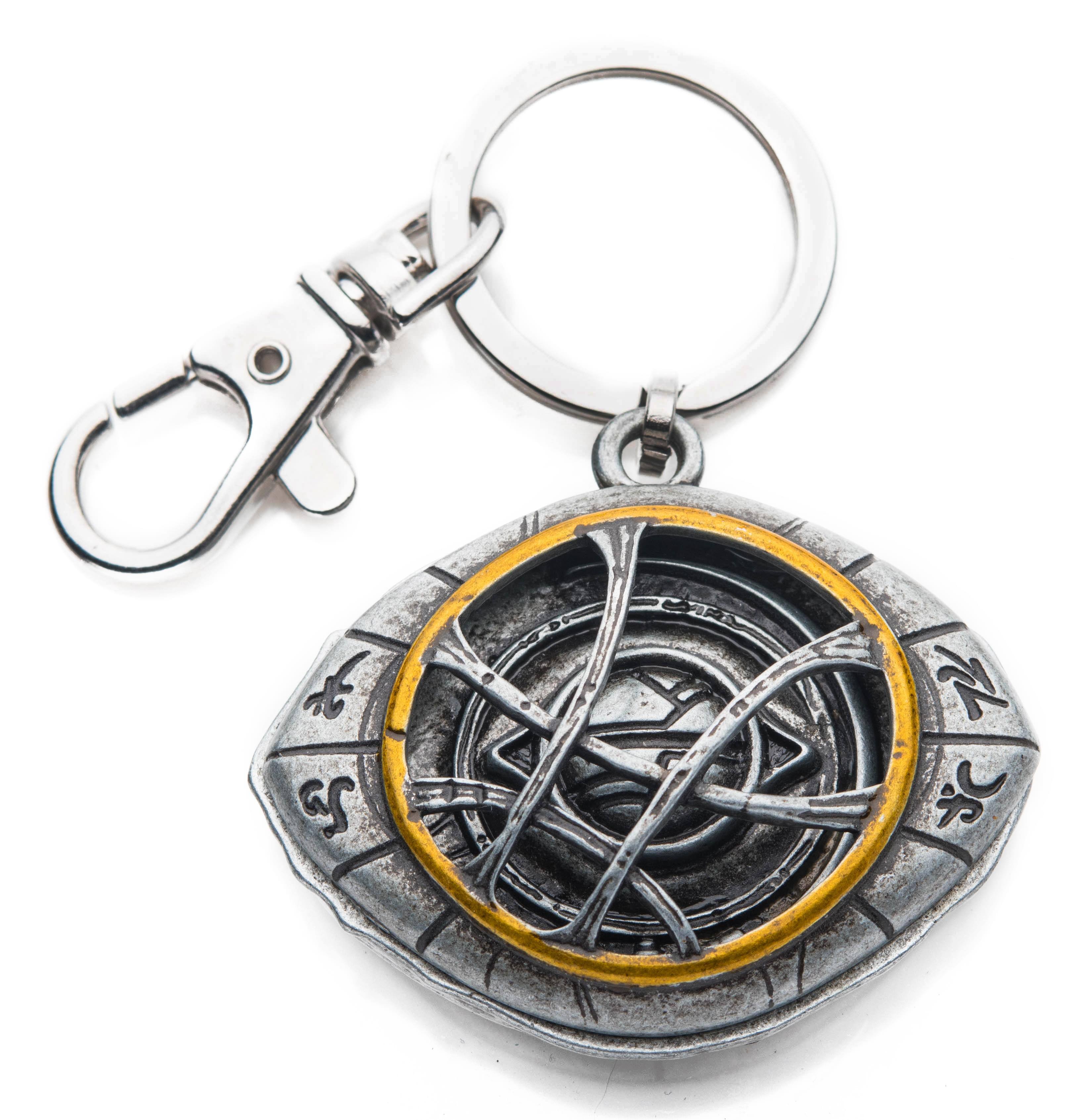 Front. Marvel - Marvel Doctor Strange Multiverse of Madness Eye of Agamotto 3D Metal Keychain - Silver.