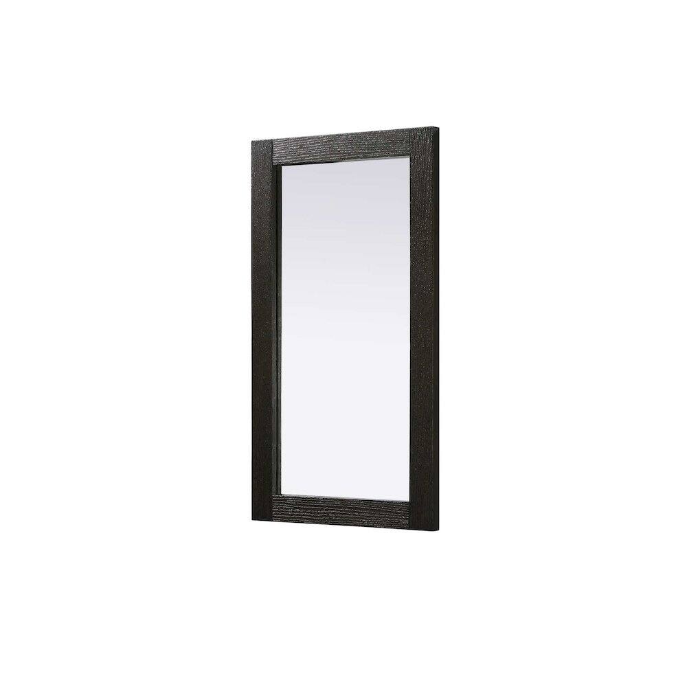 Alt View 3. Elegant Kitchen and Bath - Noah Wooden Rectangle Mirror 18 x 32 in Chocolate Oak - Chocolate Oak.