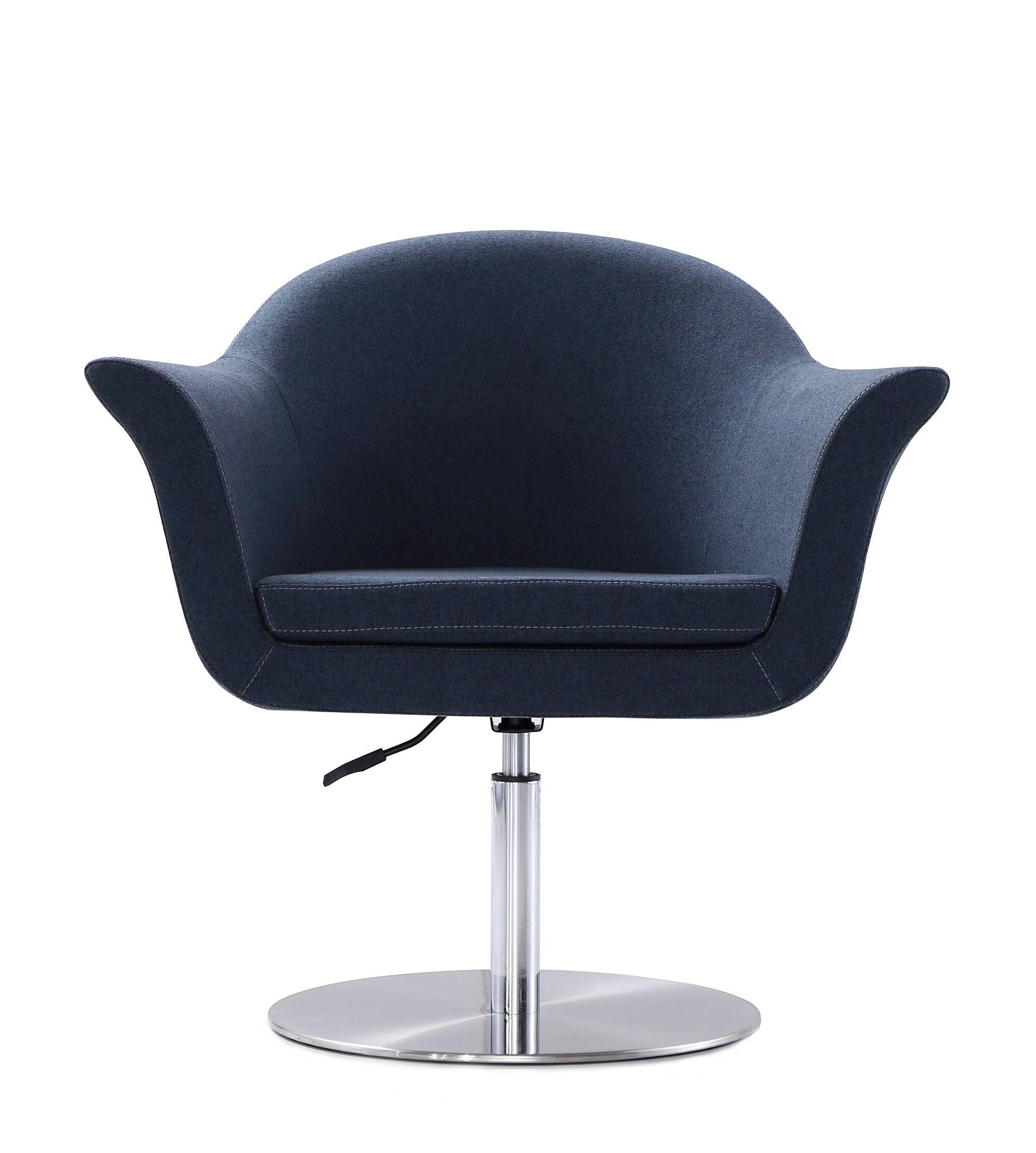 Manhattan Comfort Voyager Modern Woven Blend Swivel Lounge Chair Smokey ...
