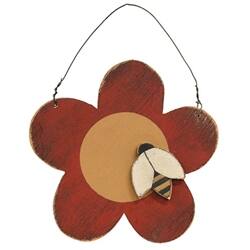 Angle. BreeBe - *Distressed Wooden Flower & Bug Ornament 2 Asstd. - M.