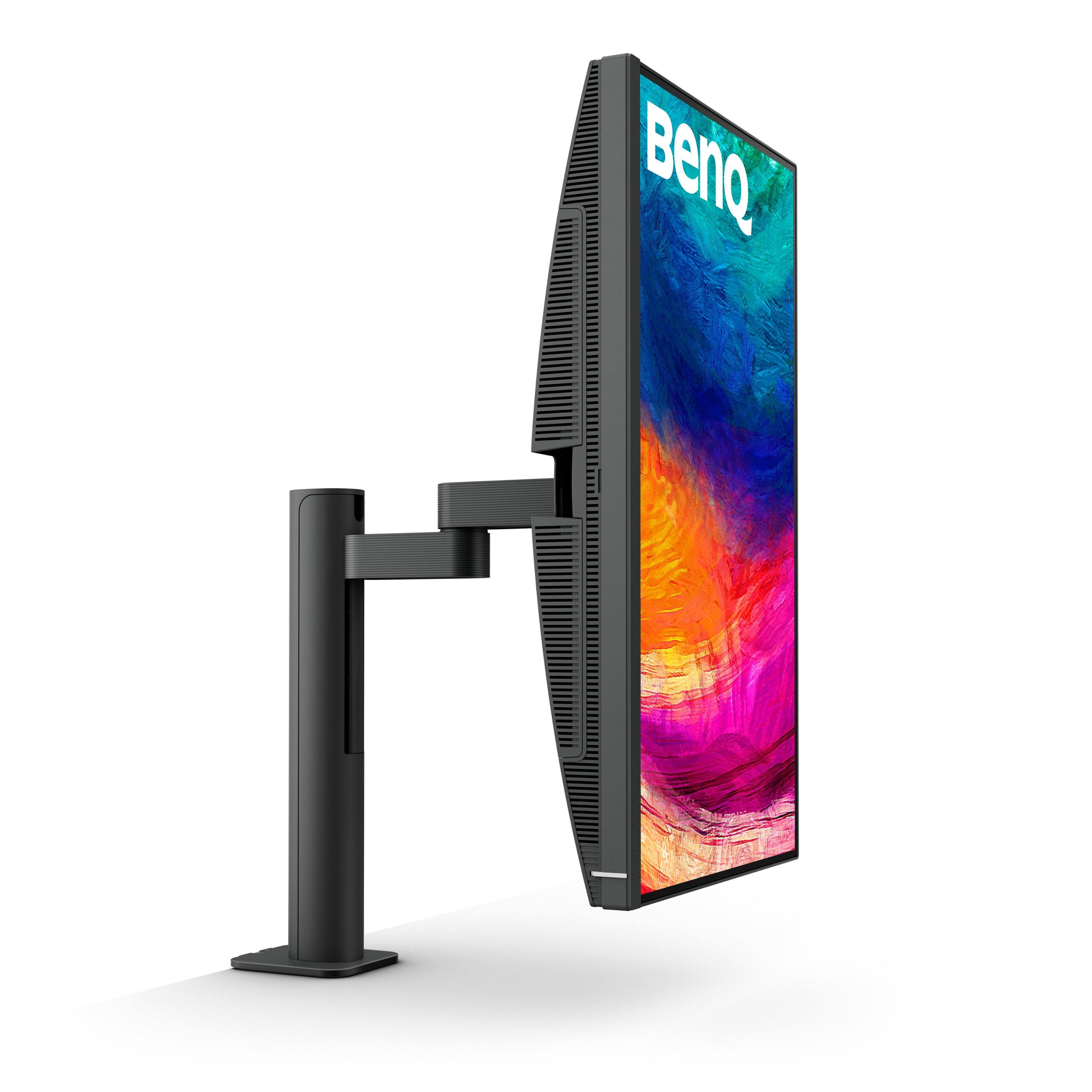 Left. BenQ - AQCOLOR PD2705UA Designer 27" IPS LED 4K UHD Monitor with HDR10 and Ergo Stand (HDMI/DP/USB-C 65W/USB Type B) - Gray.