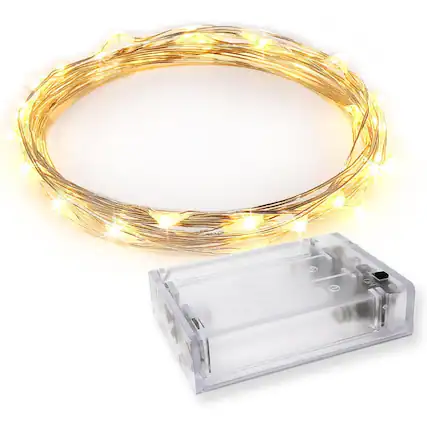 Front. PARKER SLATER - Warm White Fairy Lights, 30 LED 9.5FT Battery Operated Firefly String for Indoor/Outdoor - Warm White.