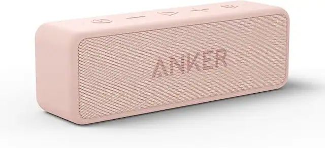 Front. Soundcore - Anker soundcore 2 Portable Bluetooth Speaker, Stereo Sound - Pink.