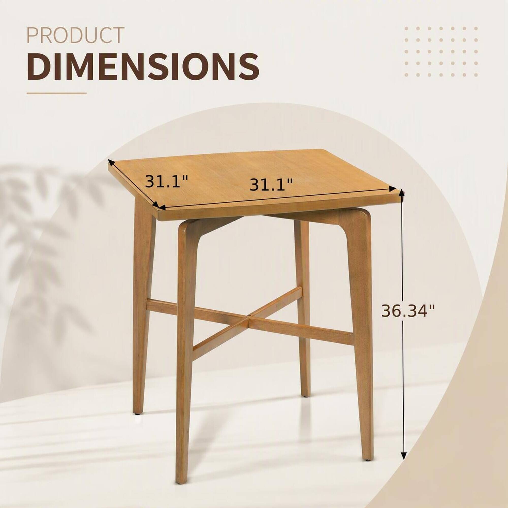 PRODUCT DIMENSIONS
31.1"
31.1"
36.34"