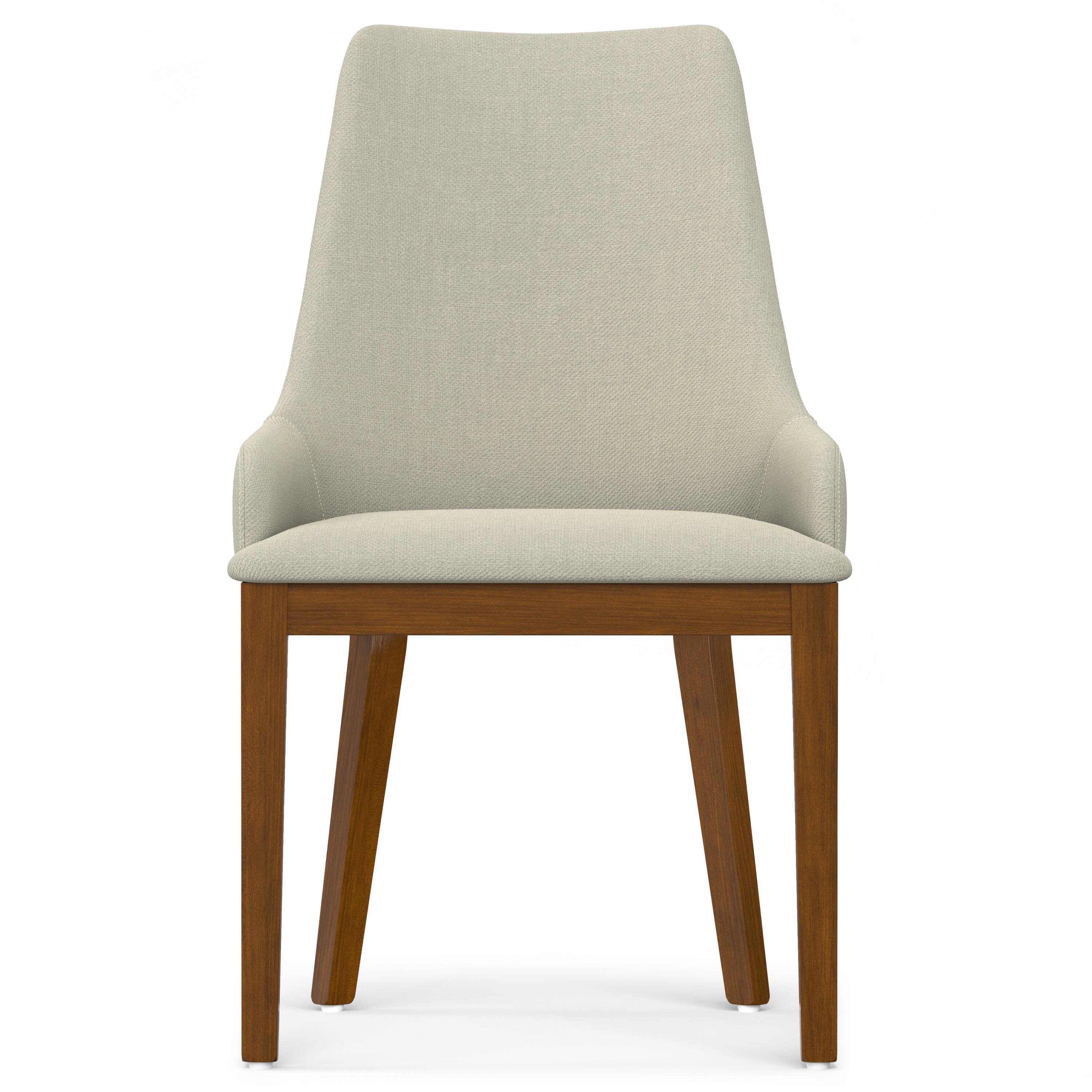 Left. Simpli Home - Stephanie Dining Chair (Set of 2) in Natural Linen Look Fabric - Natural.